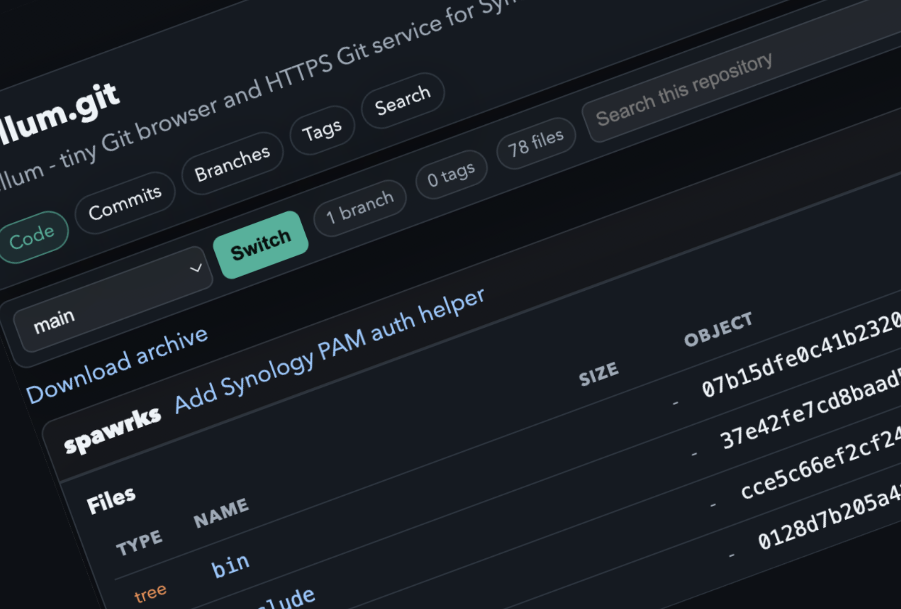 Vellum repository browser